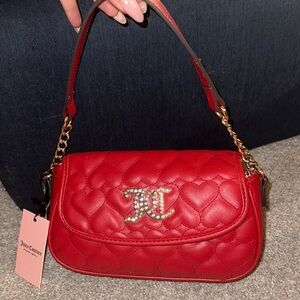 Juicy Couture Straight from the heart Red embossed Shoulder Bag